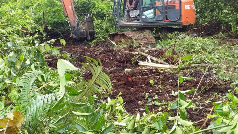 Proses pengerjaan pembukaan lahan kebun sawit tahap ke 2 – BKPUI